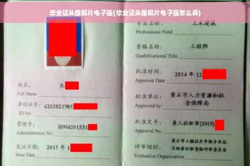 毕业证头像照片电子版(毕业证头像照片电子版怎么弄)