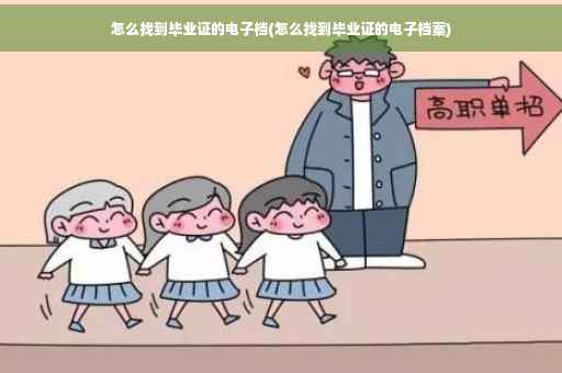怎么找到毕业证的电子档(怎么找到毕业证的电子档案)