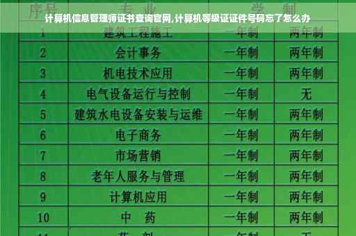 计算机信息管理师证书查询官网,计算机等级证证件号码忘了怎么办
