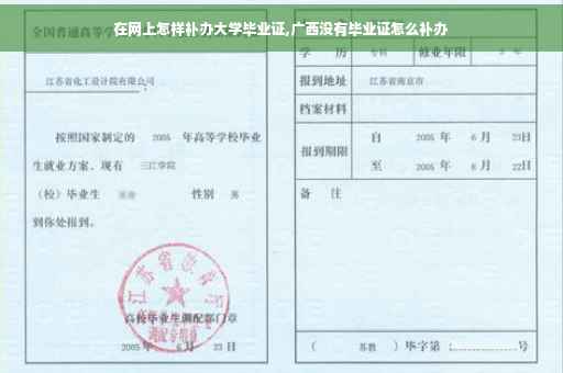 在网上怎样补办大学毕业证,广西没有毕业证怎么补办