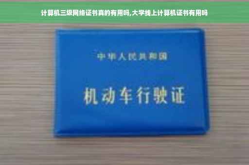 计算机三级网络证书真的有用吗,大学线上计算机证书有用吗