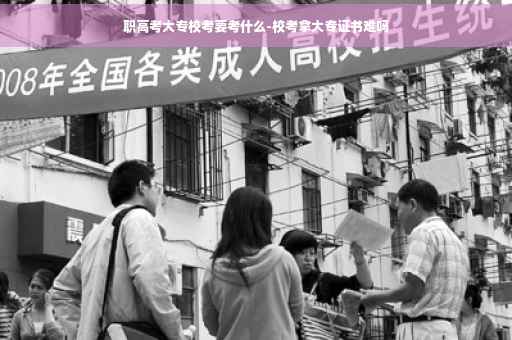 职高考大专校考要考什么-校考拿大专证书难吗