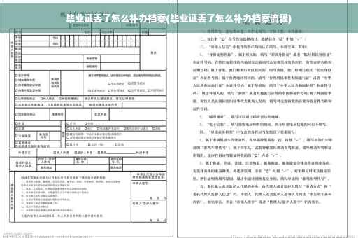 毕业证丢了怎么补办档案(毕业证丢了怎么补办档案流程) 毕业证丢了怎么补办档案(毕业证丢了怎么补办档案流程)