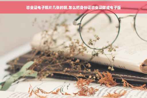 毕业证电子照片几张的啊,怎么把身份证毕业证做成电子版
