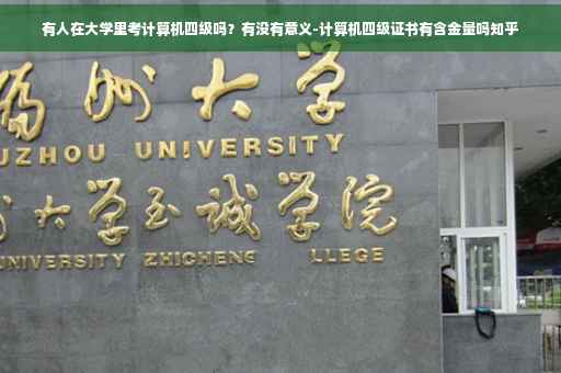 有人在大学里考计算机四级吗？有没有意义-计算机四级证书有含金量吗知乎
