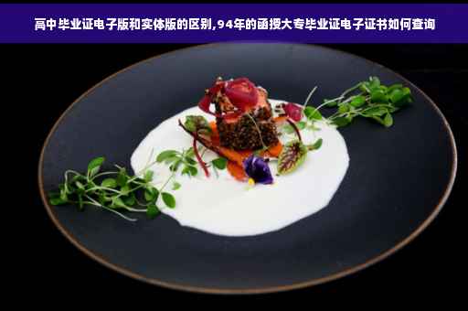 高中毕业证电子版和实体版的区别,94年的函授大专毕业证电子证书如何查询