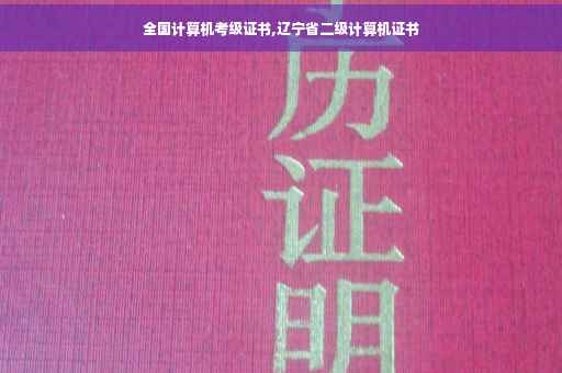 全国计算机考级证书,辽宁省二级计算机证书