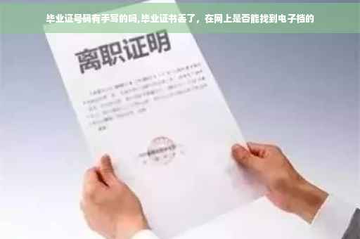 毕业证号码有手写的吗,毕业证书丢了，在网上是否能找到电子档的