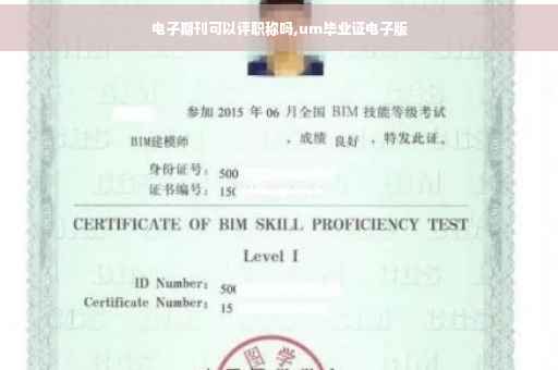 电子期刊可以评职称吗,um毕业证电子版