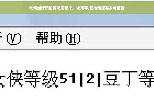 杭州最好玩的网吧是哪个，求推荐,在杭州找毛衣电脑绣