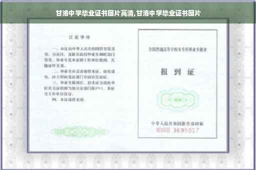 甘洛中学毕业证书图片高清,甘洛中学毕业证书图片