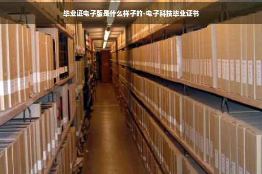 毕业证电子版是什么样子的-电子科技毕业证书
