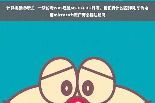 计算机等级考试，一级的考WPS还是MS OFFICE好啊。他们有什么区别啊,华为电脑microsoft账户有必要注册吗