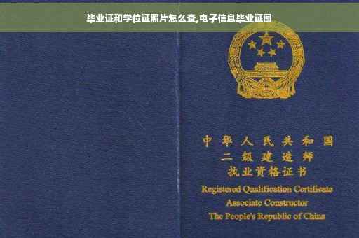 毕业证和学位证照片怎么查,电子信息毕业证图