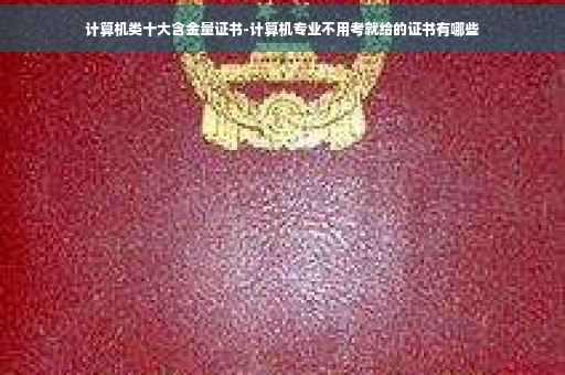 计算机类十大含金量证书-计算机专业不用考就给的证书有哪些