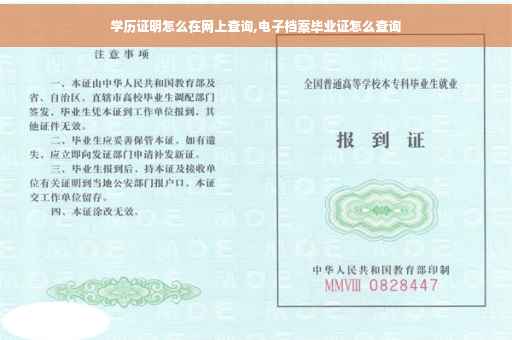 学历证明怎么在网上查询,电子档案毕业证怎么查询