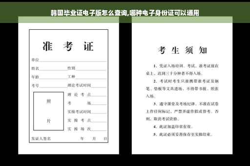 韩国毕业证电子版怎么查询,哪种电子身份证可以通用