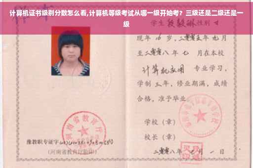 计算机证书级别分数怎么看,计算机等级考试从哪一级开始考？三级还是二级还是一级