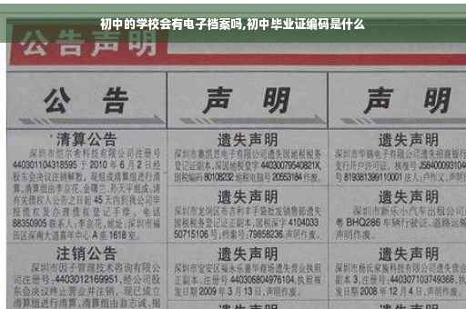 初中的学校会有电子档案吗,初中毕业证编码是什么