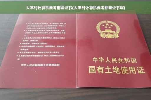 大学时计算机要考那些证书(大学时计算机要考那些证书呢)