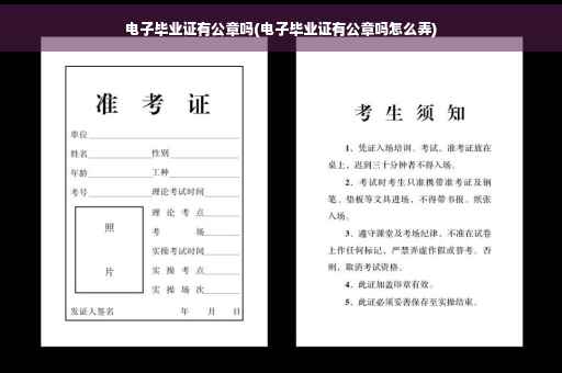 电子毕业证有公章吗(电子毕业证有公章吗怎么弄)
