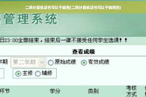 二级计算机证书可以干嘛用(二级计算机证书可以干嘛用的)