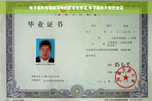 电子商务有哪些可考的职业资格证,电子商务大专毕业证