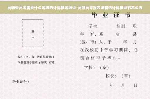 高职类高考需要什么等级的计算机等级证-高职高考报名没有选计算机证书怎么办