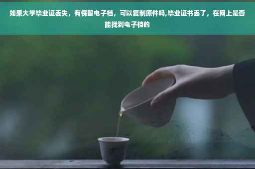 如果大学毕业证丢失，有保留电子档，可以复制原件吗,毕业证书丢了，在网上是否能找到电子档的