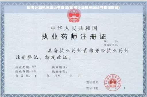国考计算机三级证书查询(国考计算机三级证书查询官网)