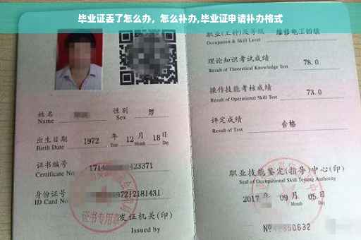 毕业证丢了怎么办，怎么补办,毕业证申请补办格式