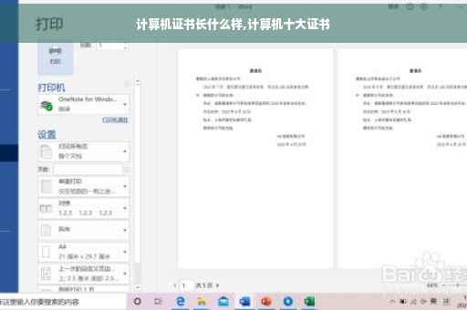 计算机证书长什么样,计算机十大证书
