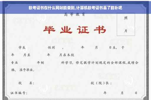 软考证书在什么网站能查到,计算机软考证书丢了能补吧