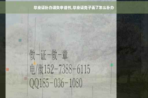 毕业证补办遗失申请书,毕业证壳子丢了怎么补办