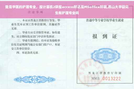 我是学医的护理专业，报计算机2级报access好还是MSoffice好啊,燕山大学研究生有护理专业吗