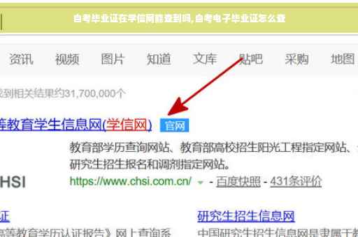 自考毕业证在学信网能查到吗,自考电子毕业证怎么查