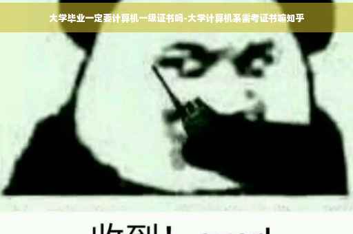 大学毕业一定要计算机一级证书吗-大学计算机系需考证书嘛知乎