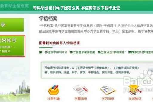 专科毕业证书电子版怎么弄,学信网怎么下载毕业证