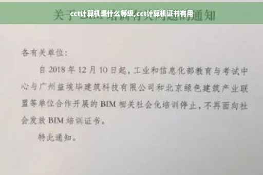cct计算机是什么等级,cct计算机证书有用