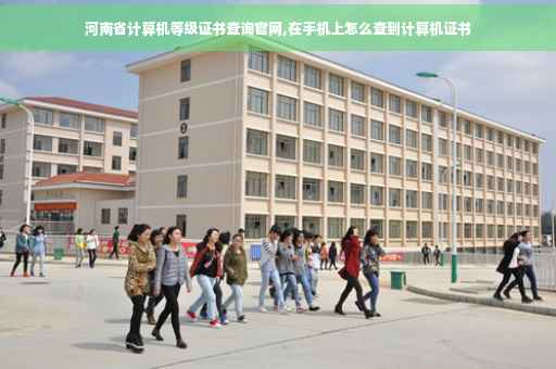 河南省计算机等级证书查询官网,在手机上怎么查到计算机证书