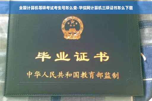 全国计算机等级考试考生号怎么查-学信网计算机三级证书怎么下载