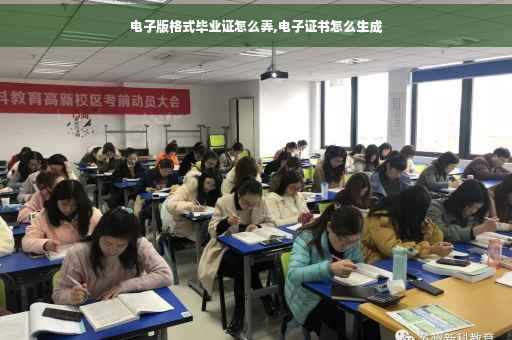 电子版格式毕业证怎么弄,电子证书怎么生成