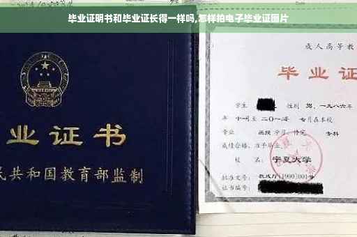 毕业证明书和毕业证长得一样吗,怎样拍电子毕业证图片