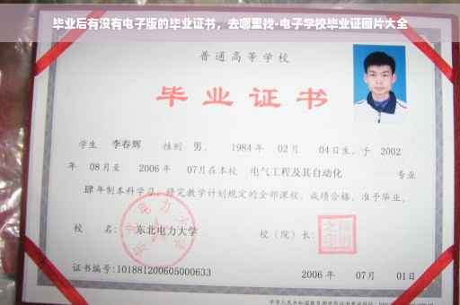 毕业后有没有电子版的毕业证书，去哪里找-电子学校毕业证图片大全
