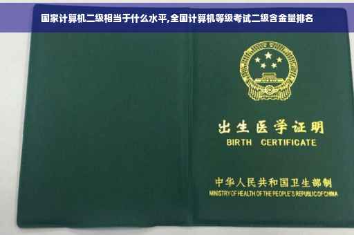 国家计算机二级相当于什么水平,全国计算机等级考试二级含金量排名