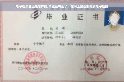电子档毕业证是怎样的,毕业证书丢了，在网上是否能找到电子档的