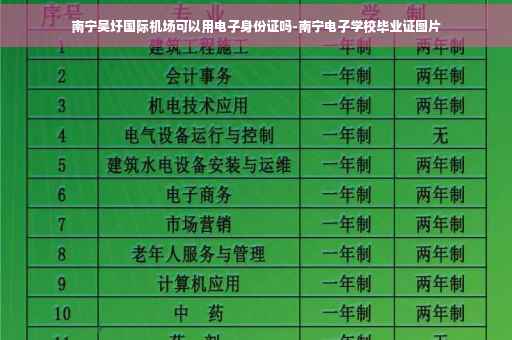南宁吴圩国际机场可以用电子身份证吗-南宁电子学校毕业证图片