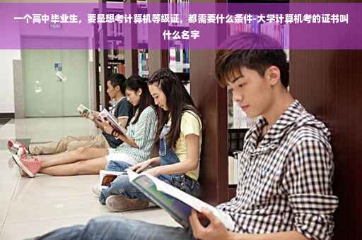 一个高中毕业生，要是想考计算机等级证，都需要什么条件-大学计算机考的证书叫什么名字