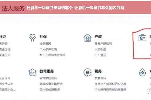 计算机一级证书类型选哪个-计算机一级证书怎么排名的啊