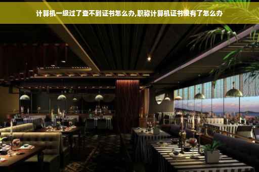 计算机一级过了查不到证书怎么办,职称计算机证书没有了怎么办
